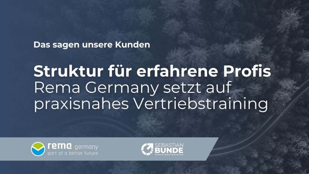 Alexander Paul von Rema Germany berichtet über seine Erfahrungen mit dem praxisnahen Vertriebstraining Industrie.